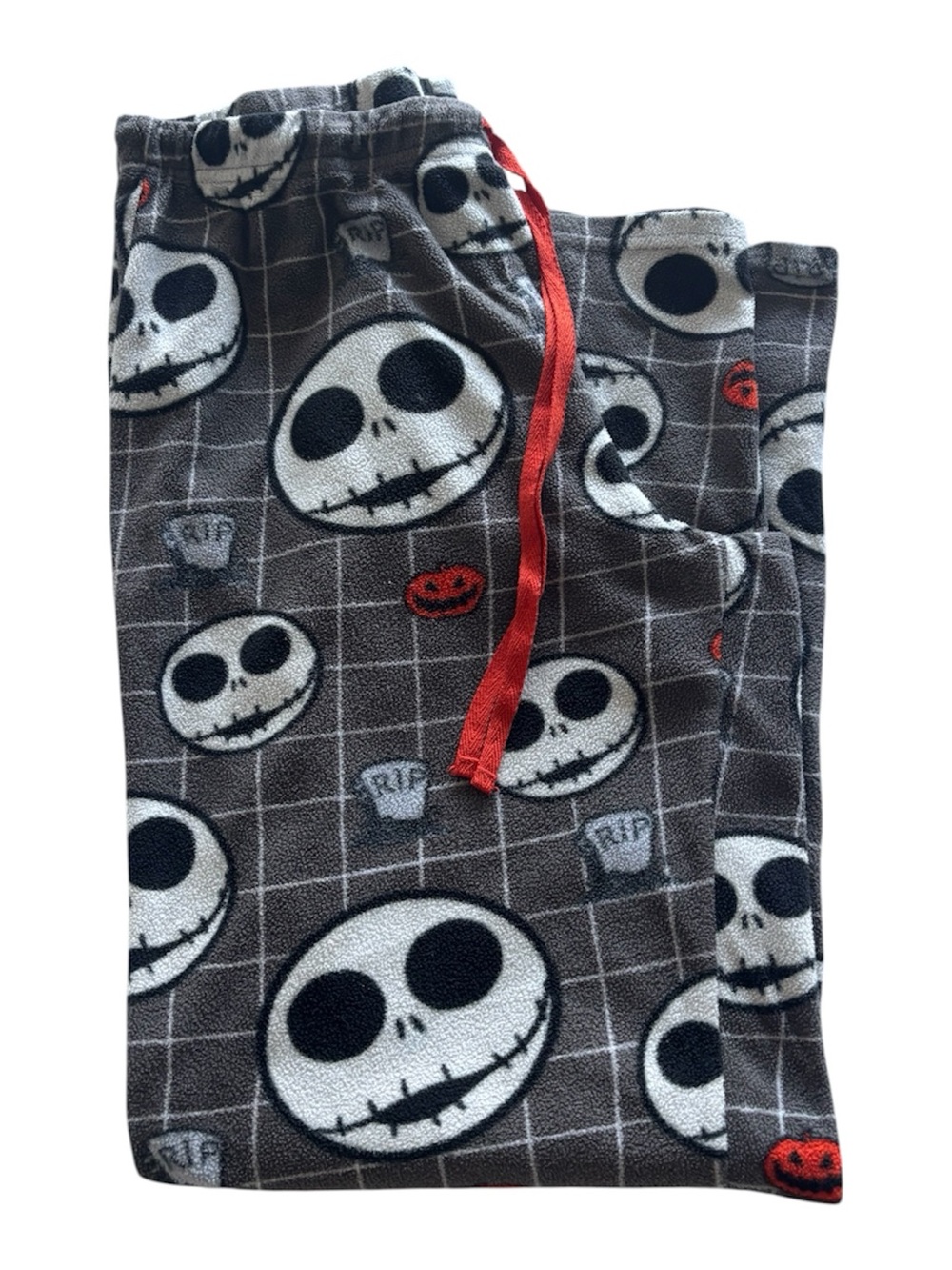 Nightmare Before Christmas Grey Pajama Pants with Drawstring